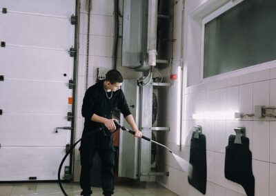 Commercial power washing — industrial exterior cleaning